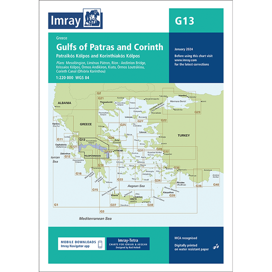 CARTE IMRAY G13 GULFS OF PATRAS AND CORINTH