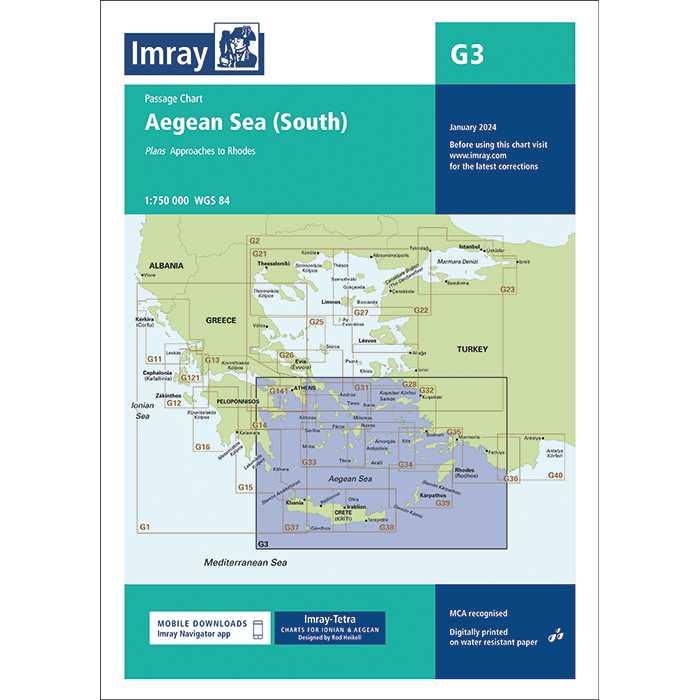 CARTE IMRAY G3 CARTE AEGEAN SEA