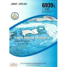 CARTE SHOM 6939L JERSEY COTE EST*