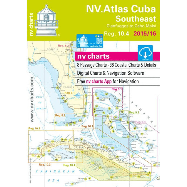 Carte NV Charts Cuba Sud Est Reg. 10.4 Cuba Southeast, Cienfuegos to Cabo Maisi