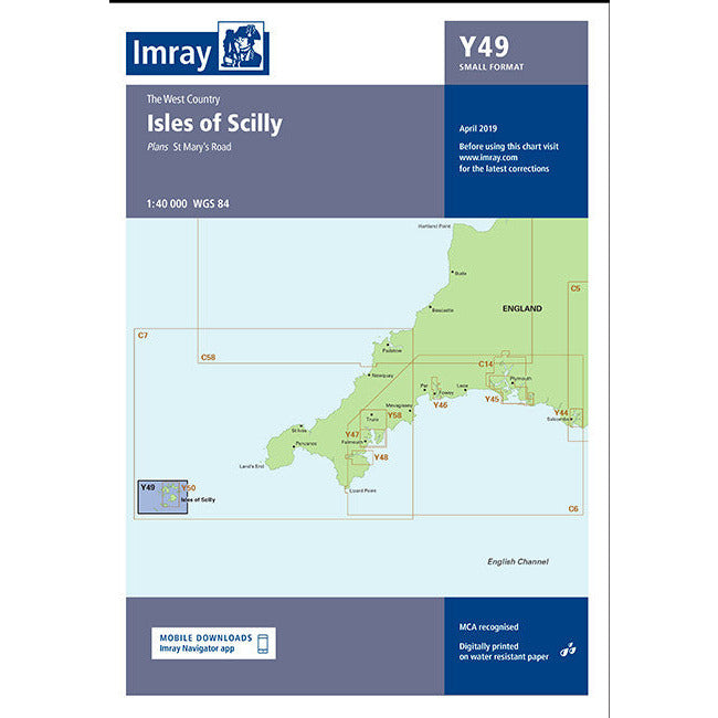 CARTE IMRAY Y49 ISLES OF SCILLY