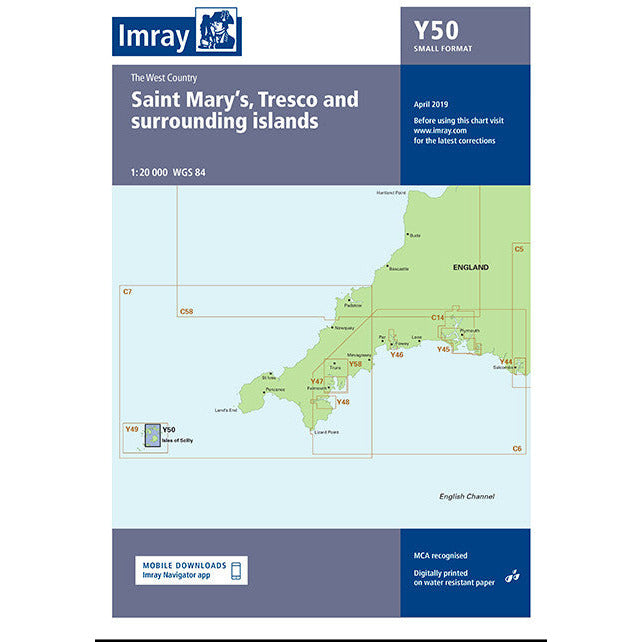 CARTE IMRAY Y50 SAINT MARY'S, TRESCO AND SURROUNDING ISLANDS
