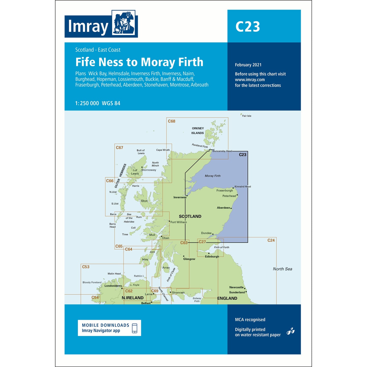 CARTE IMRAY C23 FIRTH OF FORTH TO MORAY