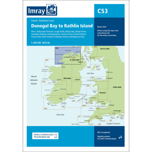 CARTE IMRAY C53 DONEGAL BAY-RATHLIN ISLAND