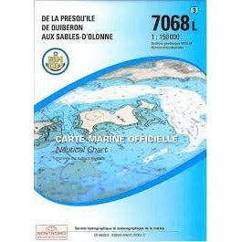 CARTE SHOM 7068L QUIBERON - SABLES-D'OLONNE