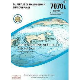 CARTE SHOM 7070L DU PERTUIS DE MAUMUSSON À MIMIZAN-PLAGE
