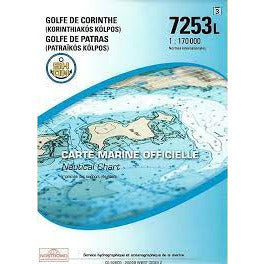 CARTE SHOM 7253L GOLFES CORINTHE-PATRAS*