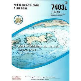 CARTE SHOM 7403L SABLES D'OLONNE-ILE DE RÉ