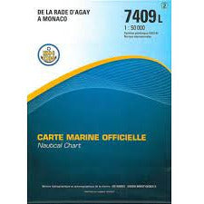 CARTE SHOM 7409L RADE D'AGAY À MONACO