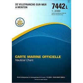 CARTE SHOM 7442L VILLEFRANCHE - MENTON