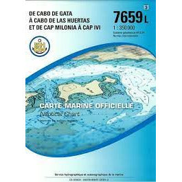 CARTE SHOM 7659L: DE CABO DE GATA À CABO DE LAS HUERTAS