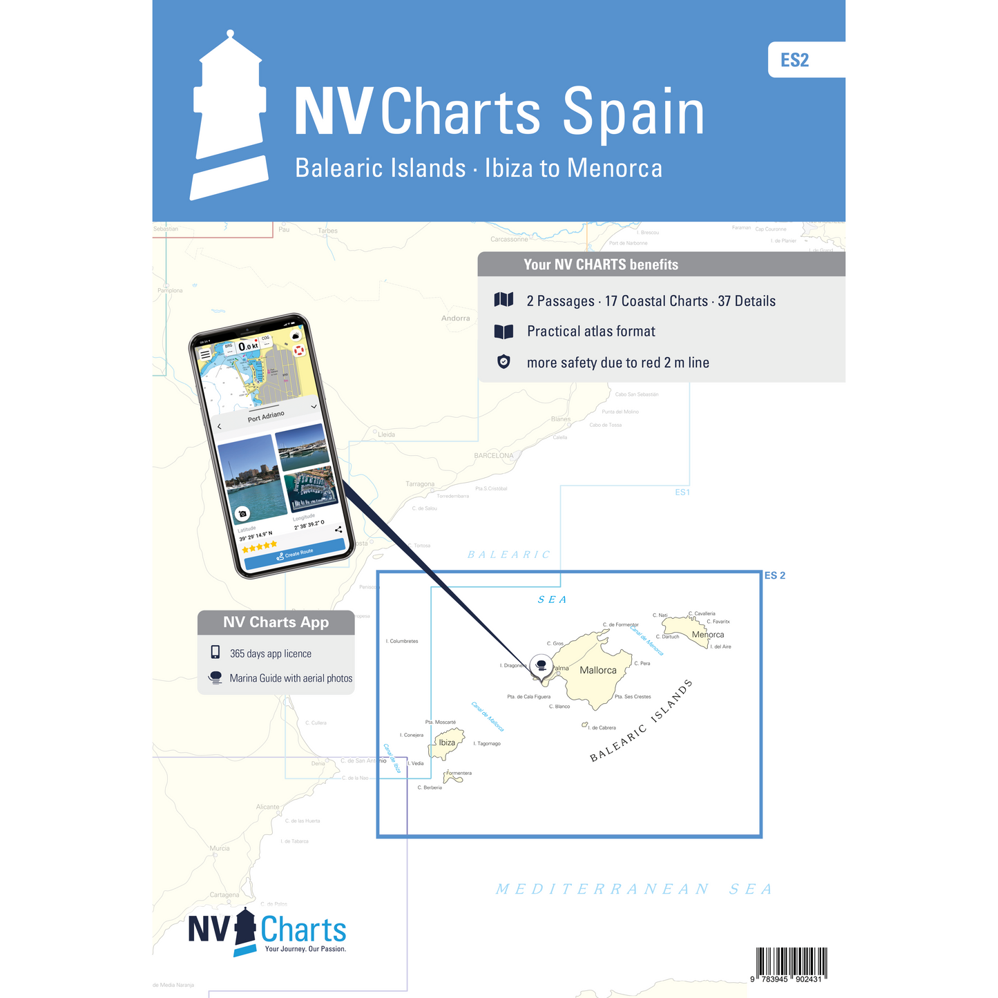 NV Atlas Spain ES2 Balearic Islands · Ibiza to Menorca