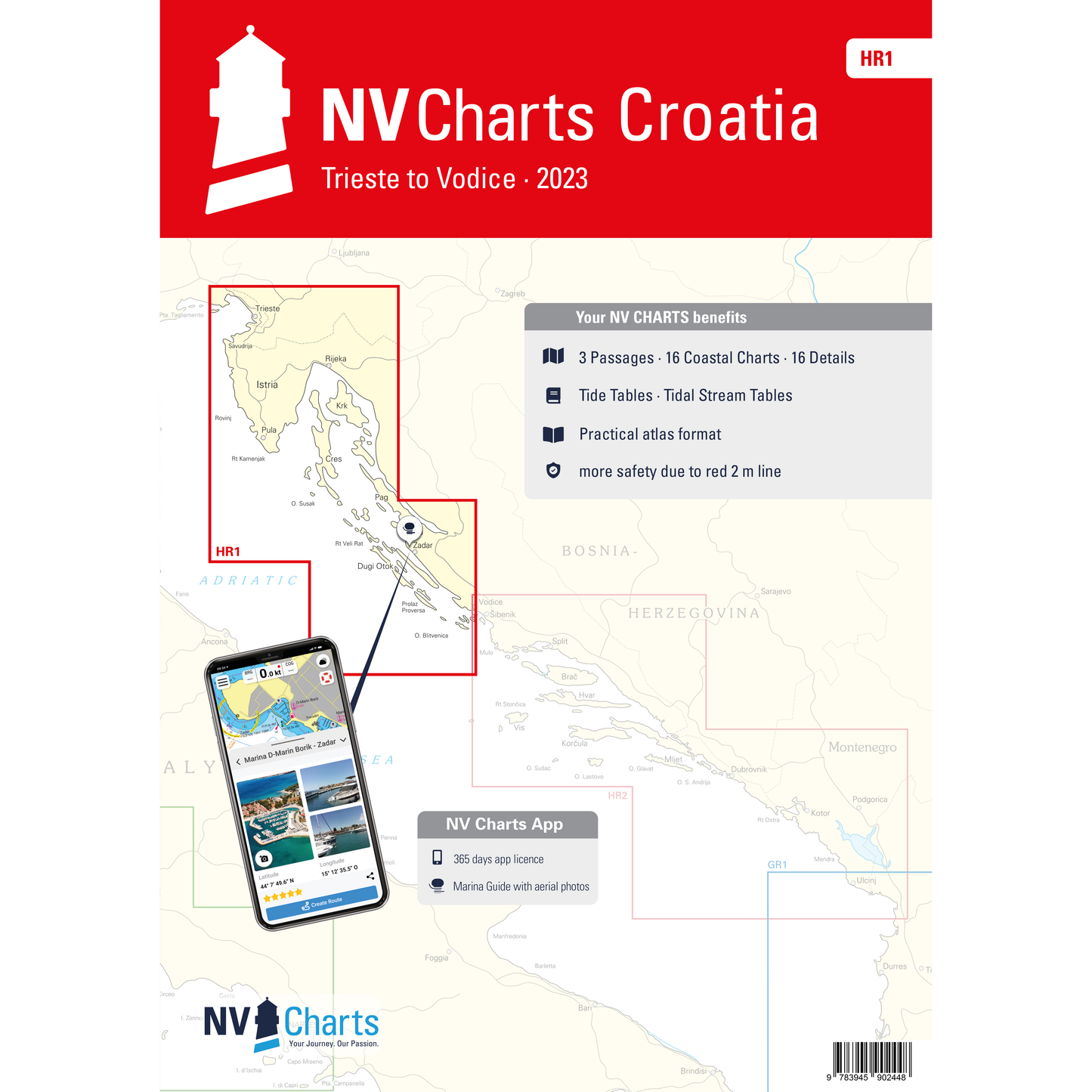 NV Atlas Croatia HR1: Trieste to Vodice