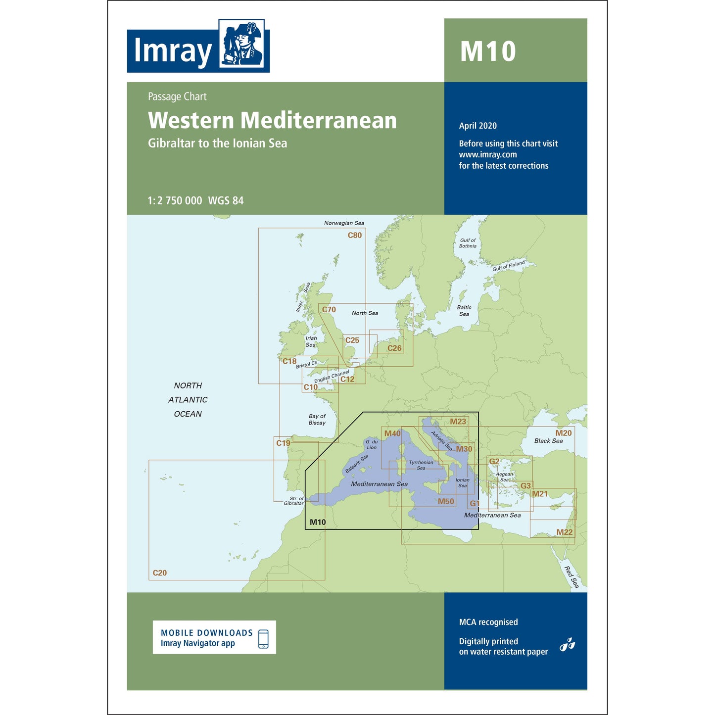 CARTE IMRAY M10 WESTERN MEDITERRANEAN