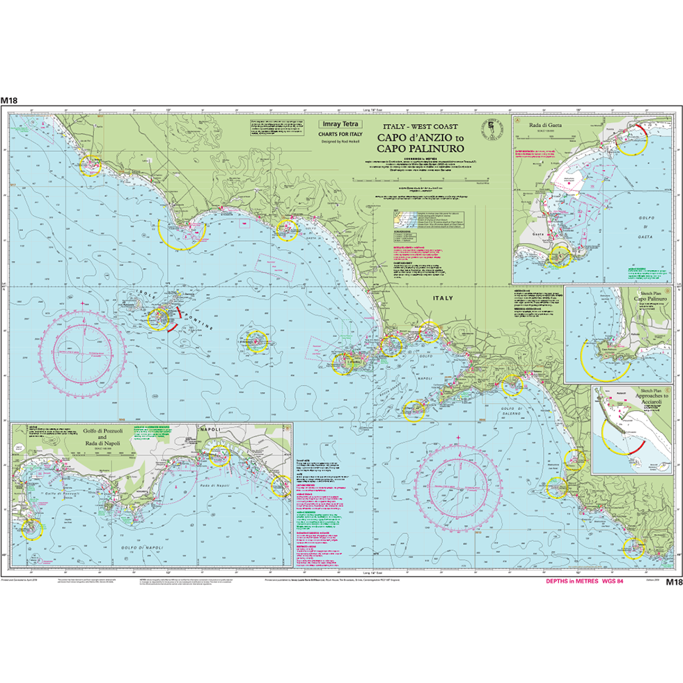 CARTE IMRAY M18 CAPO D ANZIO TO CAPO PALINURO